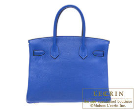 Hermes　Birkin bag 30　Blue electric　Togo leather　Silver hardware