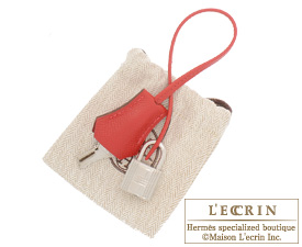 Hermes　Birkin bag 30　Rouge casaque　Epsom leather　Silver hardware