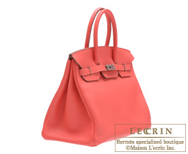 Hermes　Birkin bag 35　Rose jaipur　Clemence leather　Silver hardware