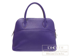 Hermes　Bolide bag 31　Iris　Clemence leather　Silver hardware