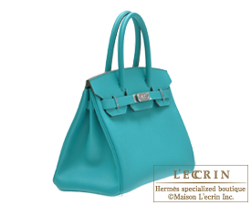 Hermes　Birkin bag 30　Blue paon　Epsom leather　Silver hardware