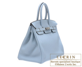 Hermes　Birkin bag 35　Blue lin/Linen blue　Clemence leather　Silver hardware