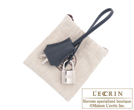 Hermes　Birkin bag 30　Blue obscur　Clemence leather　Silver hardware