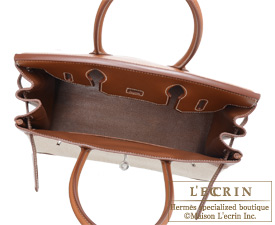 Hermes　Birkin bag 30　Fauve　Toile H/Barenia　Silver hardware