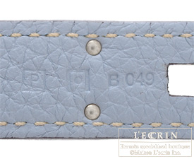 Hermes　Birkin bag 30　Blue lin　Clemence leather　Silver hardware