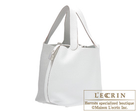 Hermes　Birkin bag 30　White/Pearl grey　Clemence leather　Silver hardware