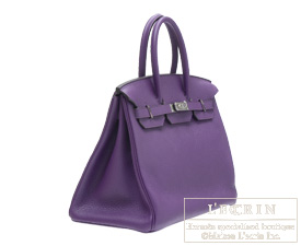 Hermes　Birkin bag 35　Ultraviolet　Clemence leather　Silver hardware