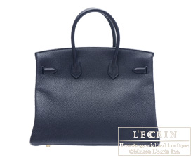 Hermes　Birkin bag 35　Blue indigo/Indigo blue　Togo leather　Gold hardware