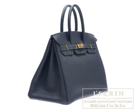 Hermes　Birkin bag 35　Blue indigo/Indigo blue　Togo leather　Gold hardware