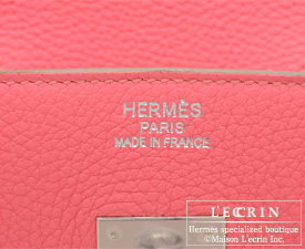 Hermes　Birkin bag 35　Rose lipstick　Togo leather　Silver hardware 