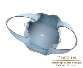 Hermes　Picotin Lock bag 18/PM　Blue lin/Linen blue　Clemence leather　Silver hardware