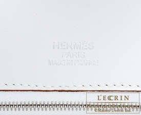 Hermes　Birkin Ghillies bag 30　White/Pearl grey　Swift leather　Silver hardware