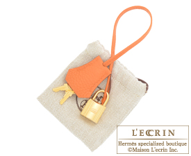 Hermes　Birkin bag 35　Orange　Clemence leather　Gold hardware