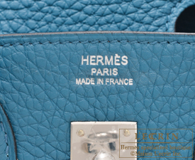Hermes　Birkin bag 25　Cobalt　Togo leather　Silver hardware