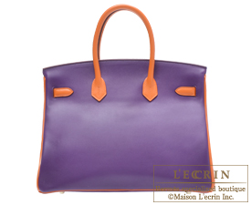 Hermes　Birkin bag 35　Ultraviolet/Orange　Swift leather　Mat Gold  hardware