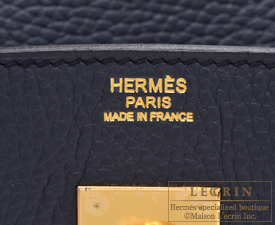 Hermes　Birkin bag 30　Blue obscur　Clemence leather　Gold hardware