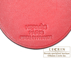 Hermes　LUCKY BUG　Anis green/Orange　Box calf leather　Silver hardware
