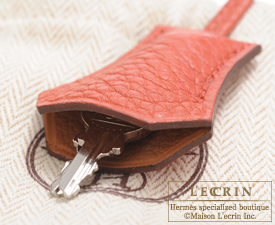 Hermes　Birkin bag 30　Orange/Etain/Sanguine　Clemence leather　Silver hardware