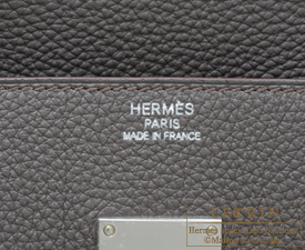 Hermes JPG Shoulder Birkin bag Etain Togo leather Silver hardware ...