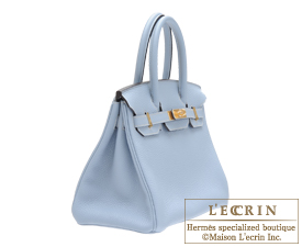 Hermes　Birkin bag 30　Blue lin　Clemence leather　Gold hardware