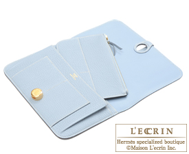 Hermes　Dogon GM　Blue lin/Linen blue　Togo leather　Gold hardware
