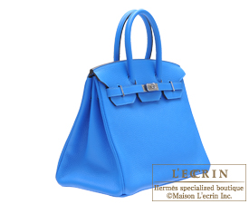 Hermes　Birkin bag 35　Blue hydra　Clemence leather　Silver hardware