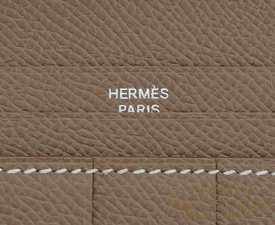 Hermes　Bearn Soufflet　Rose jaipur/Etoupe grey　Epsom leather　Silver hardware