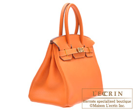Hermes　Birkin bag 30　Orange　Clemence leather　Gold hardware