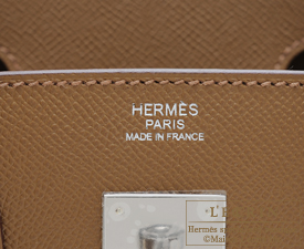 Hermes　Birkin bag 30　Alezan　Epsom leather　Silver hardware