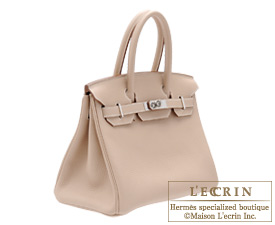 Hermes　Birkin bag 30　Argile　Clemence leather　Silver hardware