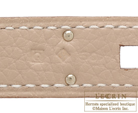 Hermes　Birkin bag 30　Argile　Clemence leather　Silver hardware