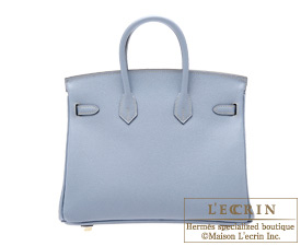 Hermes　Birkin bag 25　Blue lin　Epsom leather　Gold hardware