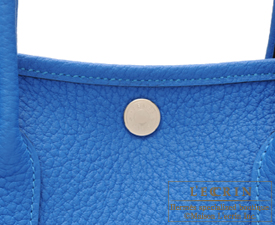 Hermes　Garden Party bag 30/TPM　Blue hydra　Fjord leather　Silver hardware