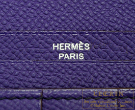 Hermes　Bearn Soufflet　Crocus　Epsom leather　Silver hardware