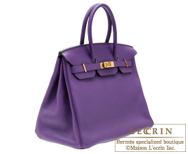 Hermes　Birkin bag 35　Ultraviolet　Clemence leather　Gold hardware
