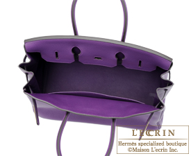 Hermes　Birkin bag 35　Ultraviolet　Clemence leather　Gold hardware