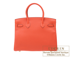 Hermes　Birkin bag 30　Capucine　Togo leather　Gold hardware