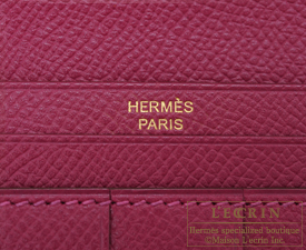 Hermes　Bearn Soufflet　Tosca　Epsom leather　Gold hardware