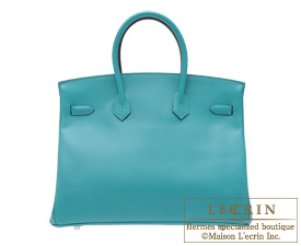 Hermes　Birkin bag 35　Blue paon　Epsom leather　Silver hardware 