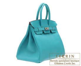 Hermes　Birkin bag 35　Blue paon　Epsom leather　Silver hardware 