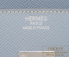 hermes birkin bag 25 blue lin epsom leather gold hardware