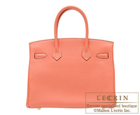 Hermes　Birkin bag 30　Crevette　Clemence leather　Gold hardware