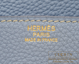 Hermes　Birkin bag 35　Blue lin/Linen blue　Togo leather　Gold hardware