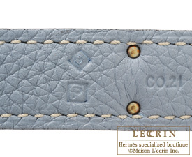 Hermes　Birkin bag 35　Blue lin/Linen blue　Togo leather　Gold hardware
