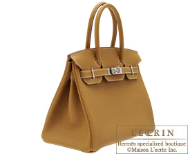 Hermes　Birkin bag 30　Kraft　Clemence leather　Silver hardware