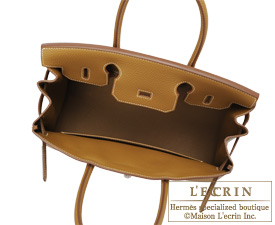 Hermes　Birkin bag 30　Kraft　Clemence leather　Silver hardware