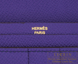 Hermes　Bearn Soufflet　Crocus　Epsom leather　Gold hardware
