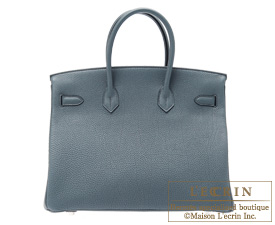 Hermes　Birkin bag 35　Blue orage/Dark blue　Togo leather　Silver hardware