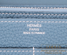 Hermes　Dogon GM　Blue jean　Togo leather　Silver hardware