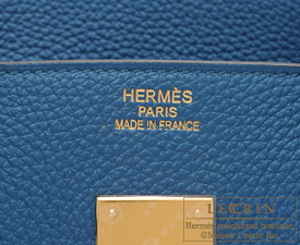 Hermes　Birkin bag 35　Blue de galice　Togo leather　Gold hardware
